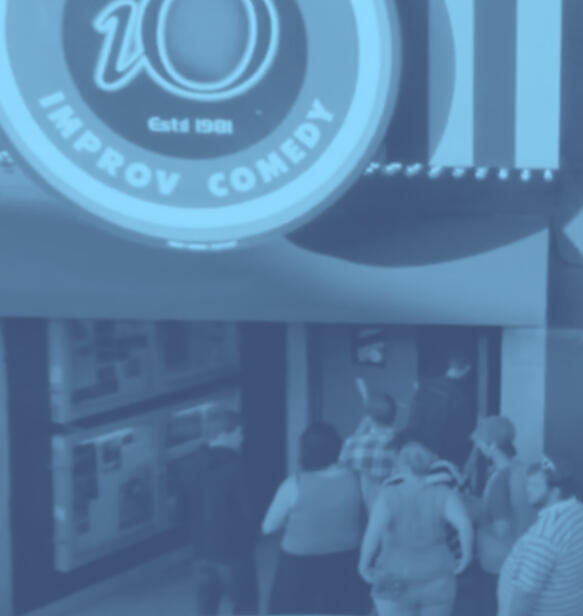 Front door of the ImprovOlympic on Clark Street in the late 1990's